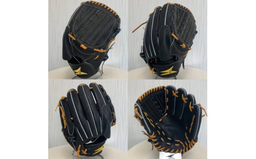 SAEKI　野球グローブ 【硬式・品番115】【ブラック】【Rオレンジ】【クリーム】