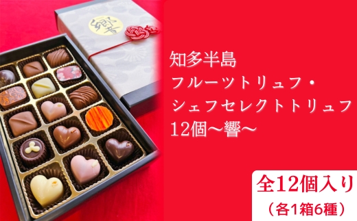 知多半島フルーツトリュフ・シェフセレクトトリュフ 12個　～響～ | 手作り チョコレート トリュフ 詰め合わせ ショコラ チョコ プレゼント バレンタイン ホワイトデー デザート スイーツ ギフト 贈り物 ※2026年1月中旬～3月中旬頃に順次発送予定