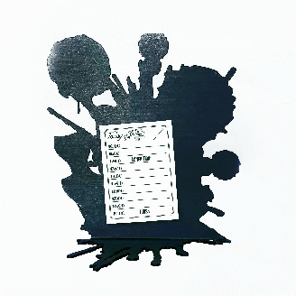 GRAVIRoN Splash ブックエンド (黒皮鉄) ブックスタンド 金属製 おしゃれ モダン