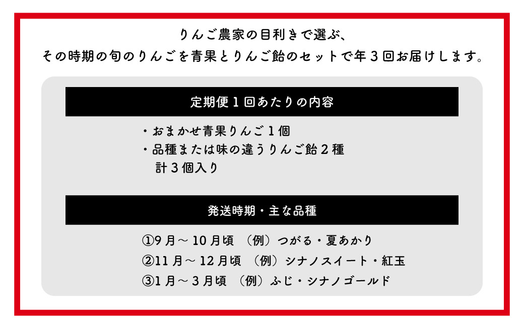 【2025年9月より順次発送予定】【定期便3回】旬を味わうりんご飴 味比べセット 青果りんご 1個 ･ りんご飴 2個 ( 計3個 ) お菓子 デザート