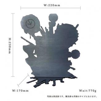 GRAVIRoN Splash 酸洗鉄 (ブックエンド) ブックスタンド 金属製 おしゃれ モダン