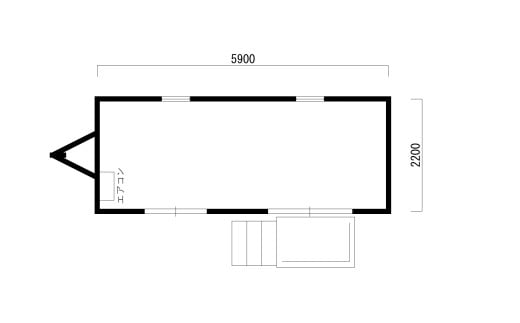 トレーラーハウス 1台