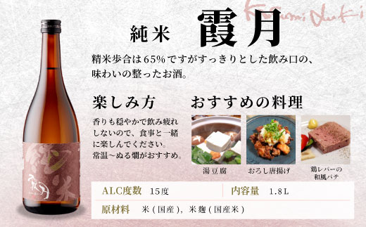 【試作】蓬莱泉 ほうらいせん 「霞月」 純米 1.8L 15％ 関谷醸造 お酒 日本酒 酒 純米酒 コメ 米 お米 アルコール おすすめ お取り寄せ プレゼント 贈答 贈り物 ご自宅用 宅飲み 愛知県 設楽町 霞月 -131