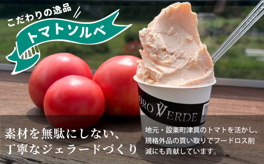 生ジェラート アソート 8個 Fセット トマトソルベ ミルク ほうじ茶 アールグレイキャラメル オーロヴェルデ カップアイス アイス スイーツ デザート 設楽町 -323