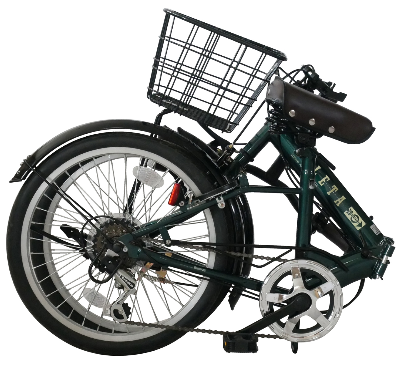 パンクしない折り畳み自転車２０インチ６段変速　ブリティッシュグリーン ブリティッシュグリーン