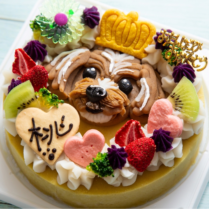 犬用似顔絵ケーキ・アレルギー対応・獣医師監修 アレルギー対応