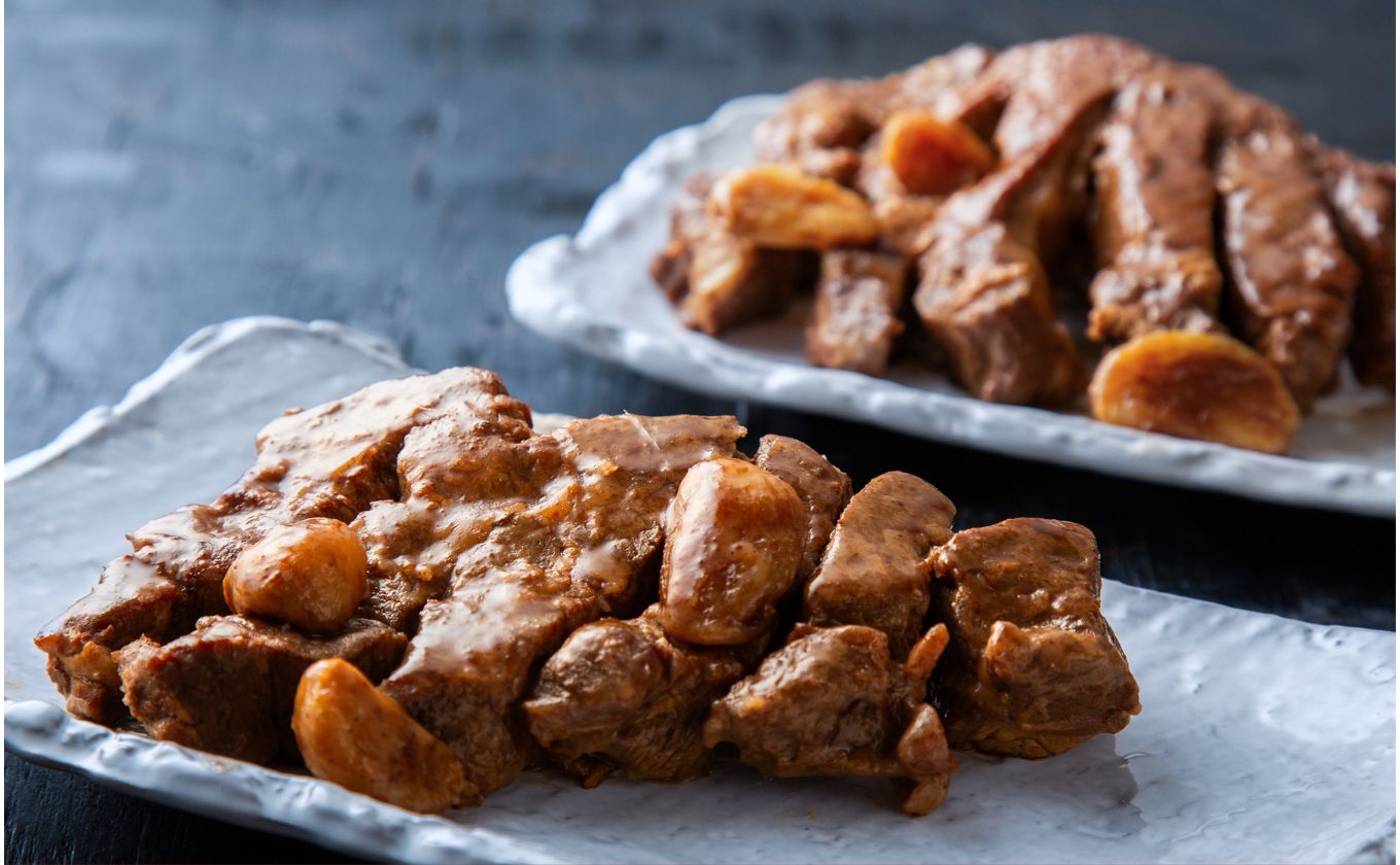 TV番組で紹介多数！「まつもとの来来憲」の元祖・四日市名物 大とんてき 10個　/ 元祖　とんてき　ビックサイズ　厳選　三重県産豚　肩ロース　豚　豚肉　肉　秘伝のたれ　病みつき　病みつきの味　こく　グルメ　簡単調理　湯銭　ギフト　贈り物　三重県　四日市市 10個