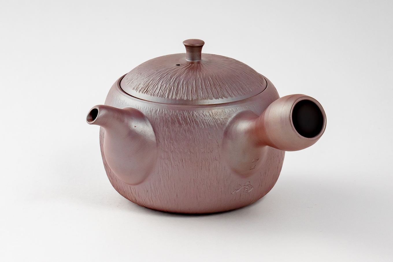 【萬古焼（ばんこやき）】醉月陶苑　窯印急須（飛鉋） 飛鉋