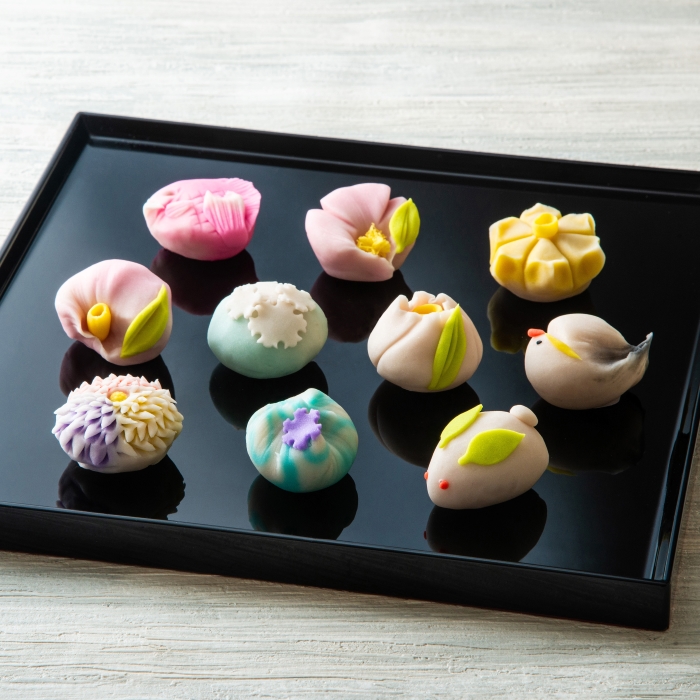 【スイーツ】ずーっと、眺めていたくなりますが、お早目にお召し上がりください。「夢菓子工房ことよ」季節の練り切り菓子 冬篇10個 冬篇