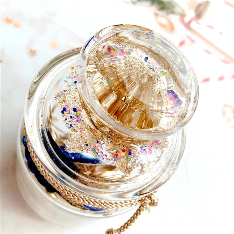 ハーバリウムポット　ジュエリーフラワー（空の宝石）