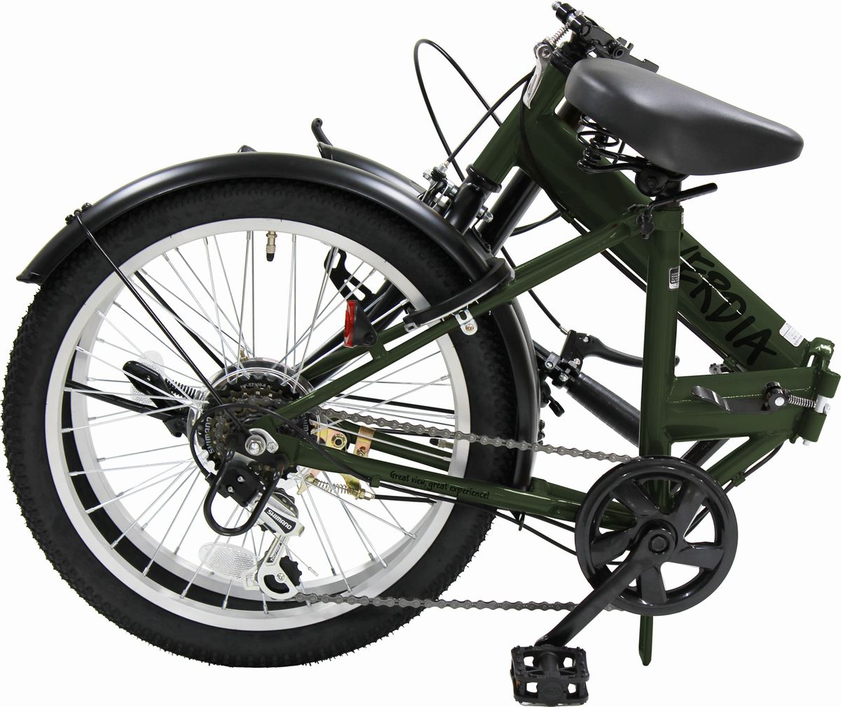 オリタタミ自転車２０インチ　６段変速　ヴェルディア　グリーン グリーン