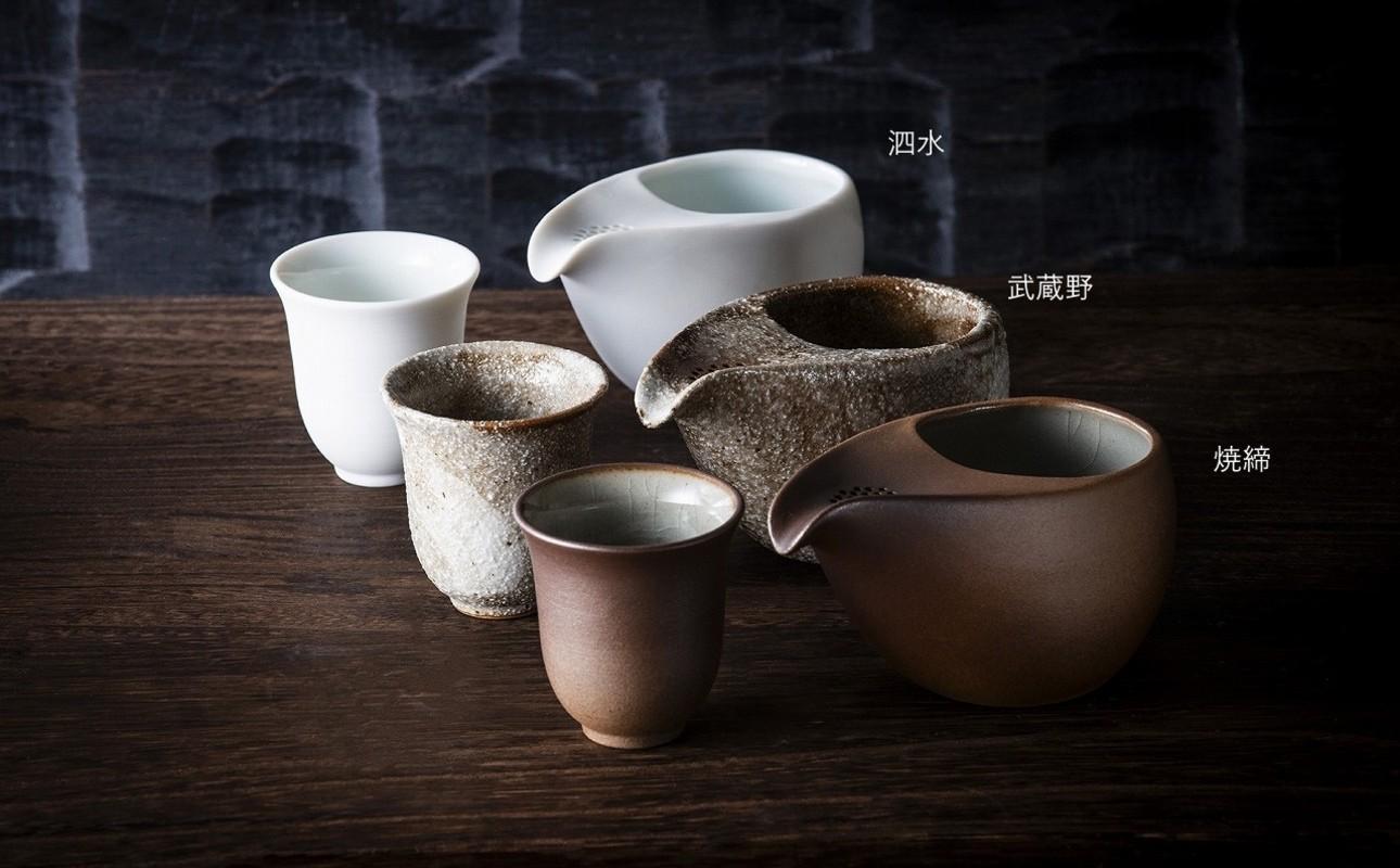 四日市認定地場特産品【泗水十貨店（しすいじっかてん）】ひとしずく（大） ほたる碗　武蔵野 武蔵野