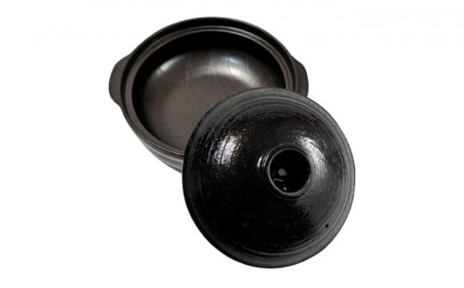 【萬古焼（ばんこやき）】6号 黒土鍋 セラミックコーティング 内山製陶所【土鍋 1人用 セラミック 直火用 電子レンジ対応 お手入れ簡単 食洗器対応 三重県 三重 四日市市 四日市 四日市市ふるさと納税 四日市ふるさと納税】 6号