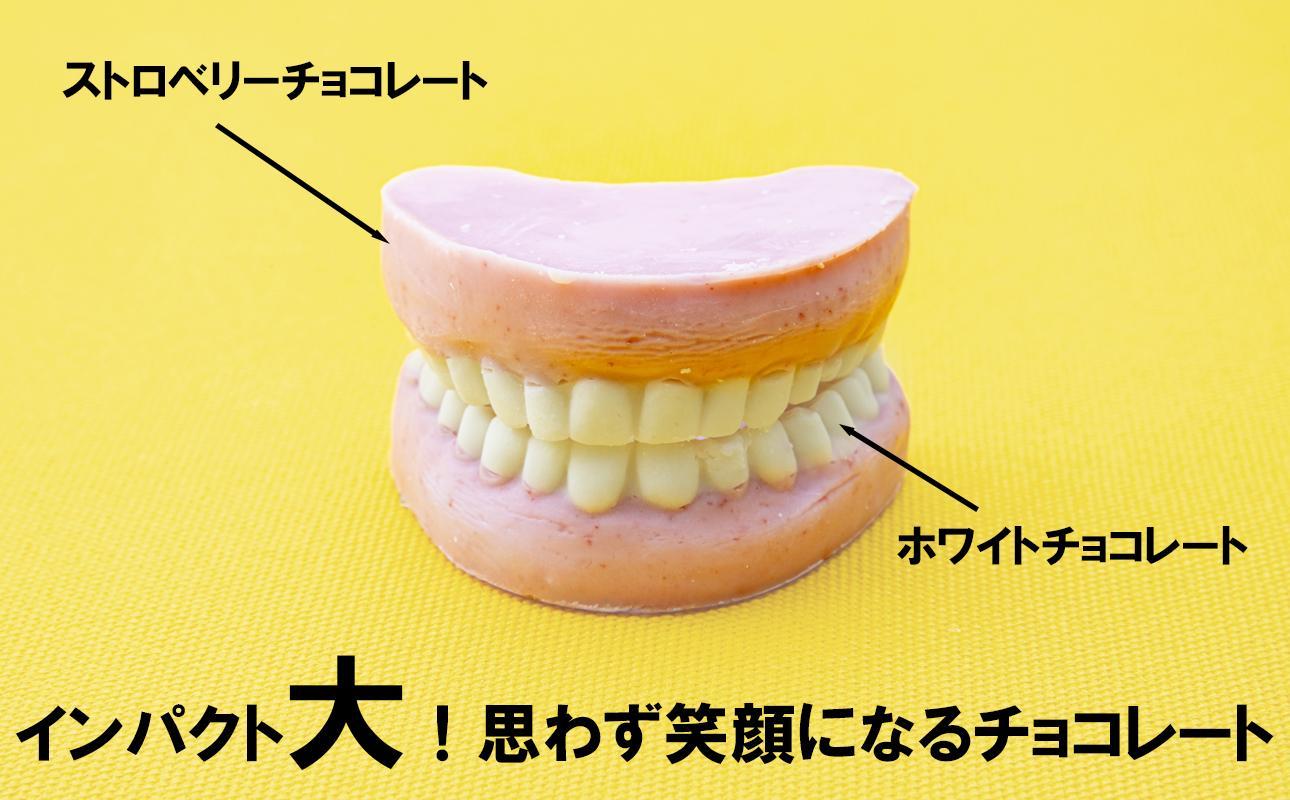 ハロウィン・バレンタインデーチョコレートのニューウェーブ。あなたと一緒にいればー「入れ歯チョコレート」（5個セット）ハロウィンの仮装に。バレンタインデーのサプライズに。【チョコ、チョコレート、サプライズ、ギフト、贈り物、ハロウィン、バレンタイン、プレゼント、ストロベリー、苺チョコ、おいしい、楽しい、仮装、ファミリー、家族、パーティ、こども、三重県、四日市市、ふるさと納税】 5個セット