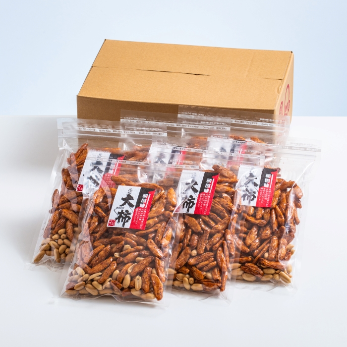 ビールが進んでゴメン！ピリっ辛っの柿の種とほろっ苦っのバターピーナッツ。大人の柿の種、元祖大柿1.2kg