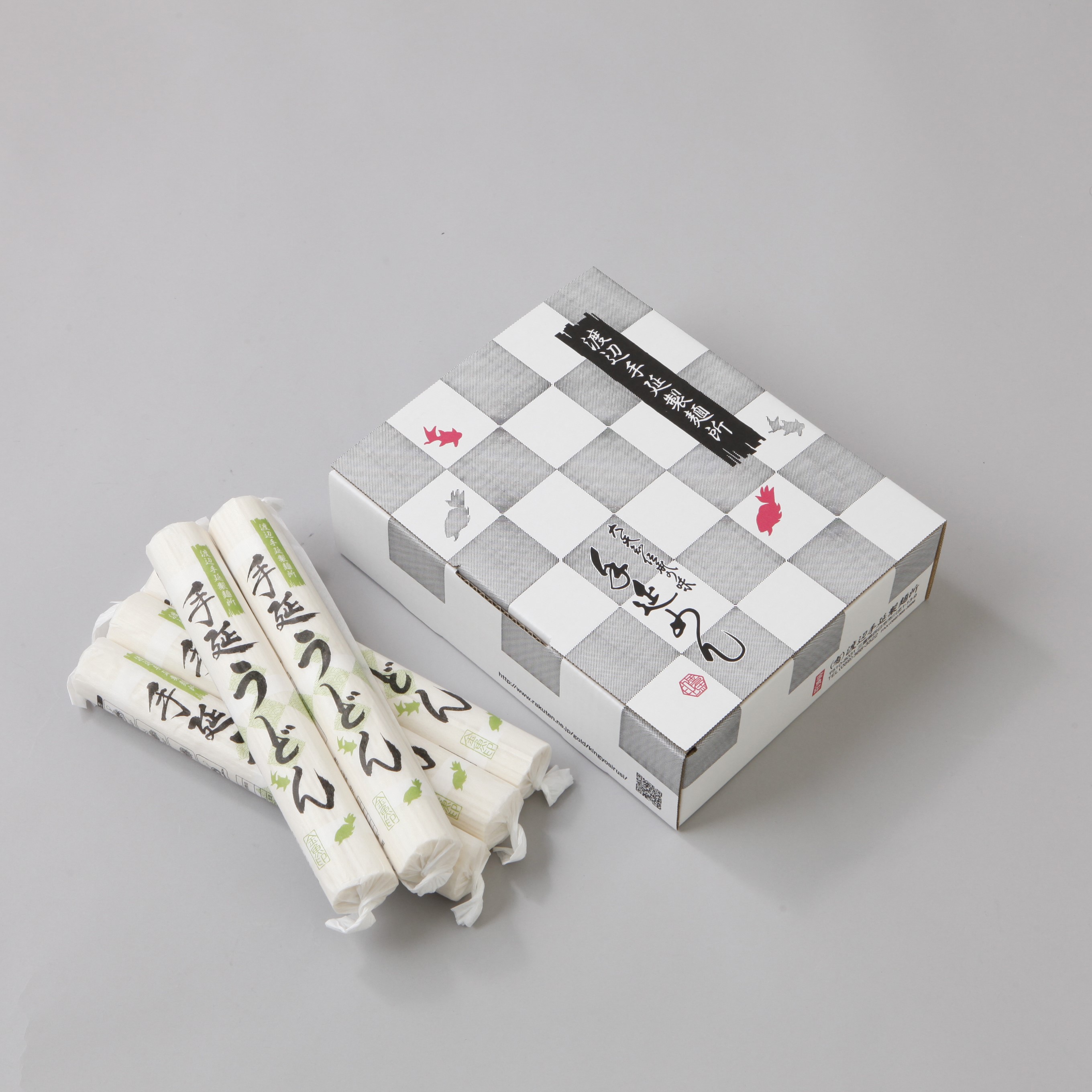 TV番組「マツコ＆有吉 かりそめ天国」紹介店　一等粉のみを使用した「金魚印」 手延うどん 大矢知 乾麺 渡辺手延製麺所