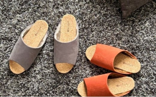 ルームシューズの理想形。天然素材、静音性、高反発クッションで足にやさしい、コルクでむれにくい、上質で厚みのあるボアで寒い季節も暖かく快適に過ごせる「バークオブケイ」コルクルームシューズ暖（Made in Japanの高品質）（秋冬用）サイズ：L、カラー：ブラウン ブラウン サイズL、ブラウン