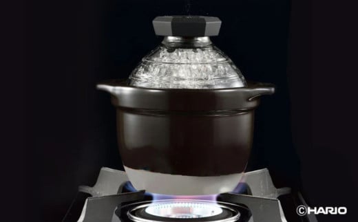 【萬古焼（ばんこやき）】フタがガラスのご飯釜1～2合炊き 令和7年モデル せんが陶器 【HARIO ハリオ  直火 土鍋 耐熱 ガラス 食器 キッチン 日用品 キッチン用品  日本製 ご飯 ごはん釜 炊飯器 四日市市 四日市】 1～2合炊き