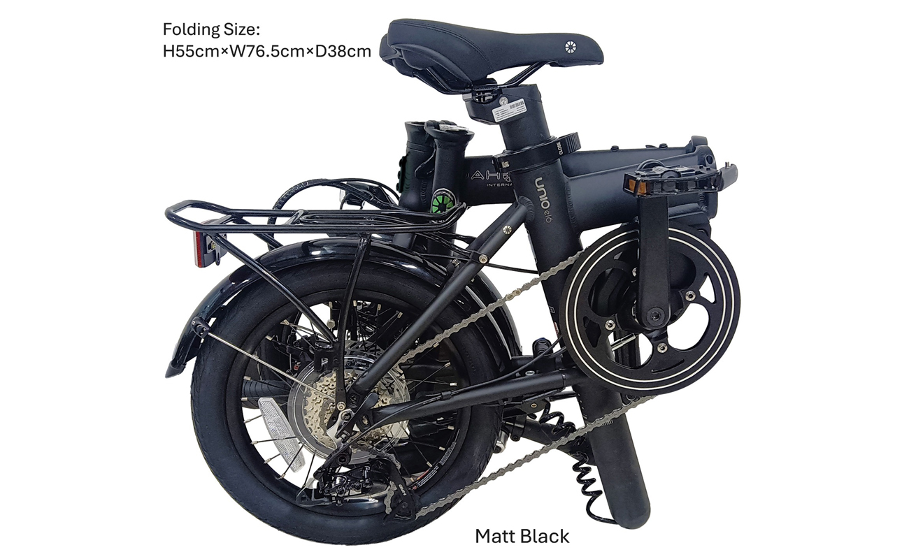 DAHON International Folding E-Bike Unio e16　Matt Black【四日市市 で人気の返礼品 武田産業 折り畳み自転車 電動アシスト 自転車 折りたたみ自転車 折りたたみ式自転車 三重県 四日市市ふるさと納税】 Matt Black