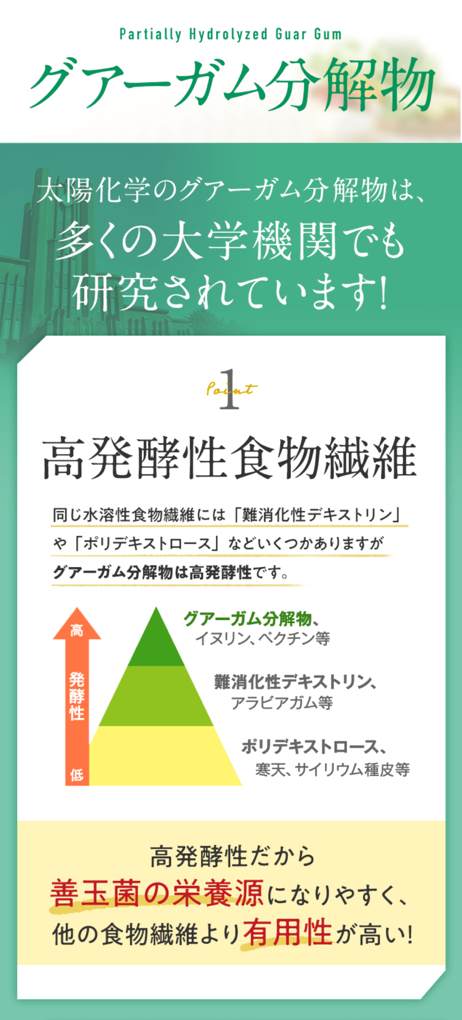 TVで話題！ グアーガム分解物 サンファイバー【パック】180g【発酵性食物繊維 食物繊維 シンバイオティクス 医療 介護 安心 無味無臭 グアーガム分解 四日市市】