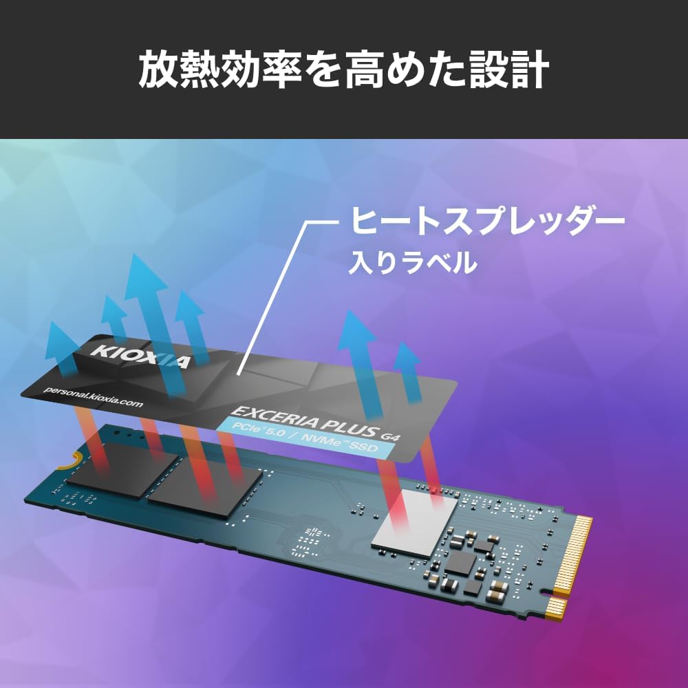 キオクシア（KIOXIA）PCIe?? Gen5x4 内蔵SSD EXCERIA PLUS G4 2TB NVMe M.2 Type 2280 (最大読込: 10,000MB/s)
