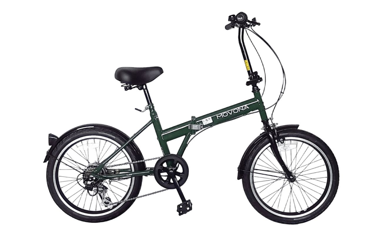 パンクしないオリタタミ自転車 MOVONA ワイドタイヤ 20型 6段変速【ダークグリーン】武田産業【四日市市 で人気の返礼品 ノーパンク 武田産業 折り畳み自転車 三重県 四日市 四日市市ふるさと納税】 ダークグリーン