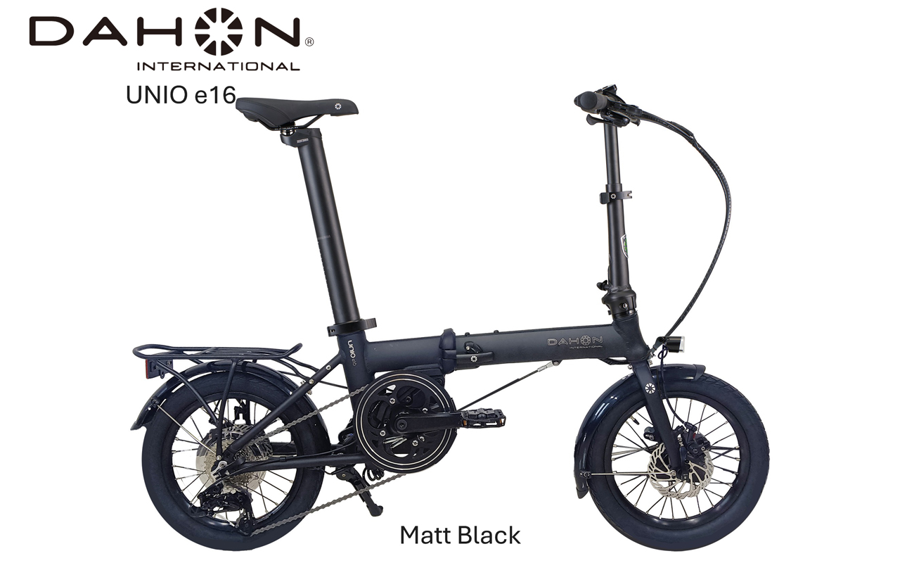 DAHON International Folding E-Bike Unio e16　Matt Black【四日市市 で人気の返礼品 武田産業 折り畳み自転車 電動アシスト 自転車 折りたたみ自転車 折りたたみ式自転車 三重県 四日市市ふるさと納税】 Matt Black