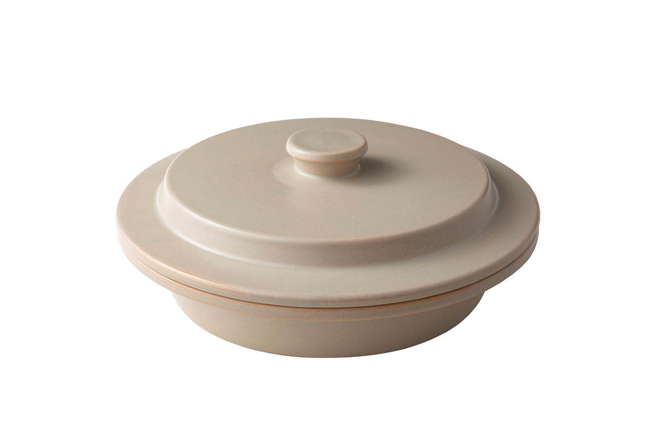 PETARI Shallow Pot　30cm Igneous Rock（ベージュ）G.M.P 【 グッドデザイン賞受賞 陶器製 万能調理土鍋 鍋 土鍋 平鍋 浅鍋 電子レンジ可 キッチン雑貨 新生活 ギフト プレゼント 三重県 四日市市】 ベージュ 30cm