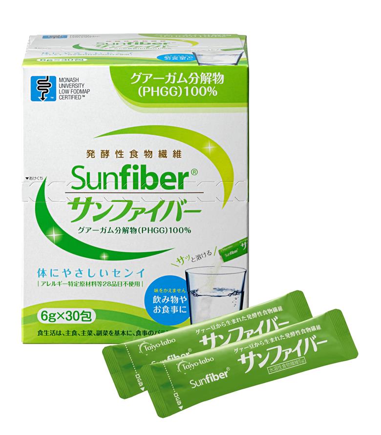 TVで話題！ グアーガム分解物 サンファイバー【スティック】6g×30包【発酵性食物繊維 食物繊維 シンバイオティクス 医療 介護 安心 無味無臭 グアーガム分解 四日市市】