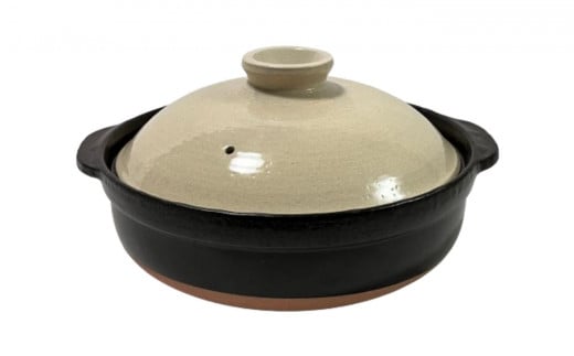 【萬古焼（ばんこやき）】６号 モノトーン土鍋 セラミックコーティング 内山製陶所【土鍋 1人用 セラミック モノトーン 直火用 電子レンジ対応 お手入れ簡単 食洗器対応 三重県 三重 四日市市 四日市 四日市市ふるさと納税 四日市ふるさと納税】 6号