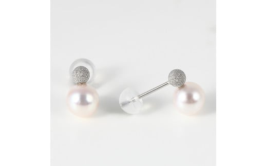 1029プラチナあこや本真珠ピアス　フラッシュボール