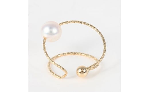 1096Ｋ10ＹＧあこや本真珠イヤーカフ シャイン