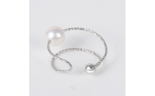 1097Ｋ10ＷＧあこや本真珠イヤーカフ シャイン