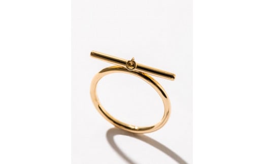 1264【line】K18YGベビーパール4ドロップリング