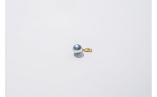 1266【bubble】K18YGダイヤモンドアコヤブルーパールピアス