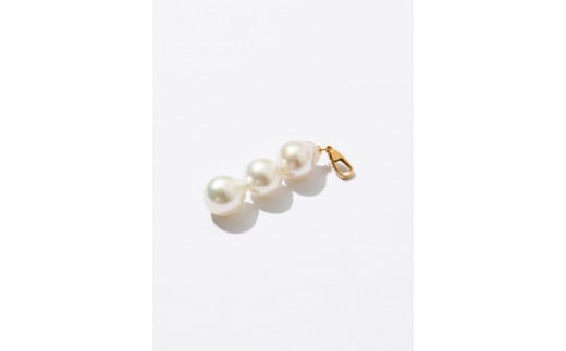 1273【half moon】K18YGアコヤホワイトパールネックレス