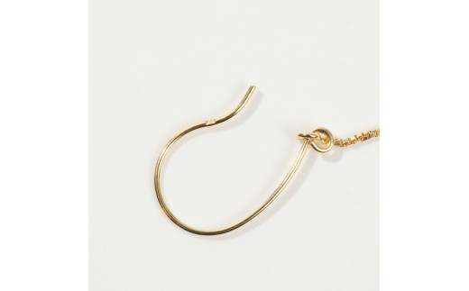 1638　K18あこや本真珠ピアス　揺れるしずく　6mmUP