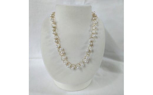 1653　淡水本真珠ネックレス・バブルG