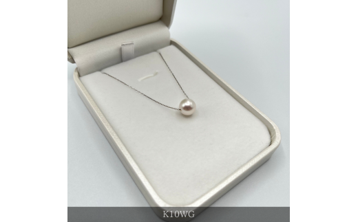1665　K10WG　アコヤ真珠　スルーペンダント　8㎜アップ　真珠 ネックレス ペンダント アコヤ真珠 アコヤ貝 伊勢志摩 冠婚葬祭 結婚式 入学式 ギフト 贈り物 アクセサリー ジュエリー パール
