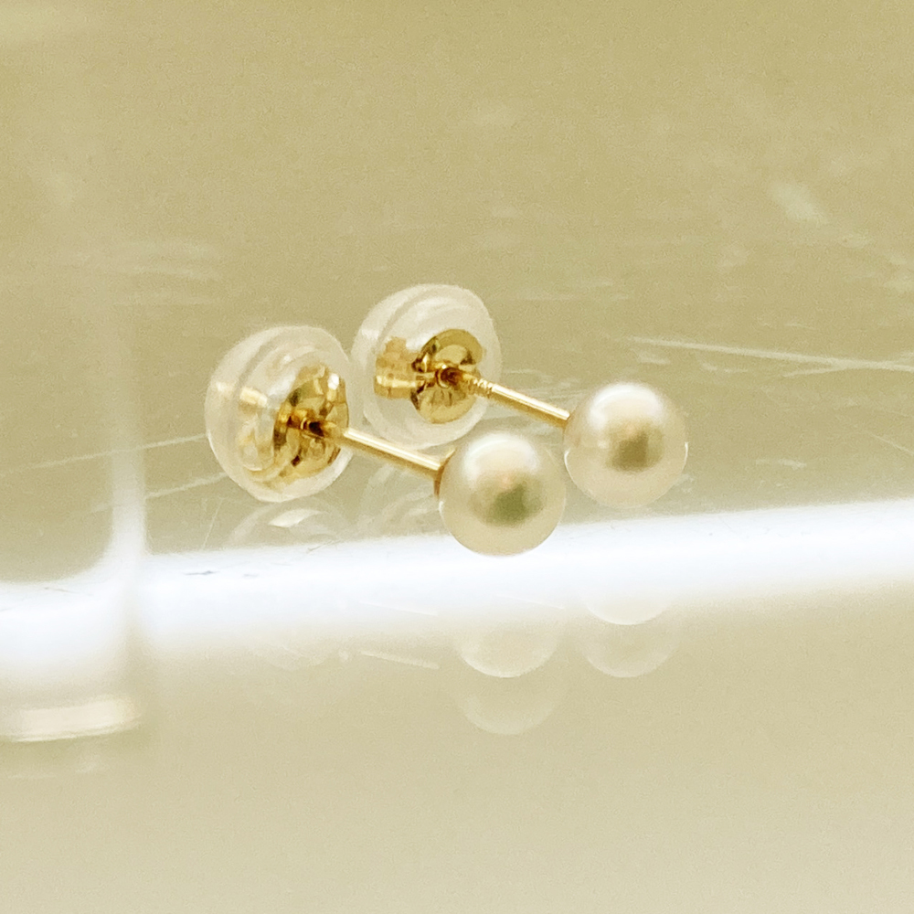 1730 アコヤ真珠3.5mm　K18 スタッドピアス