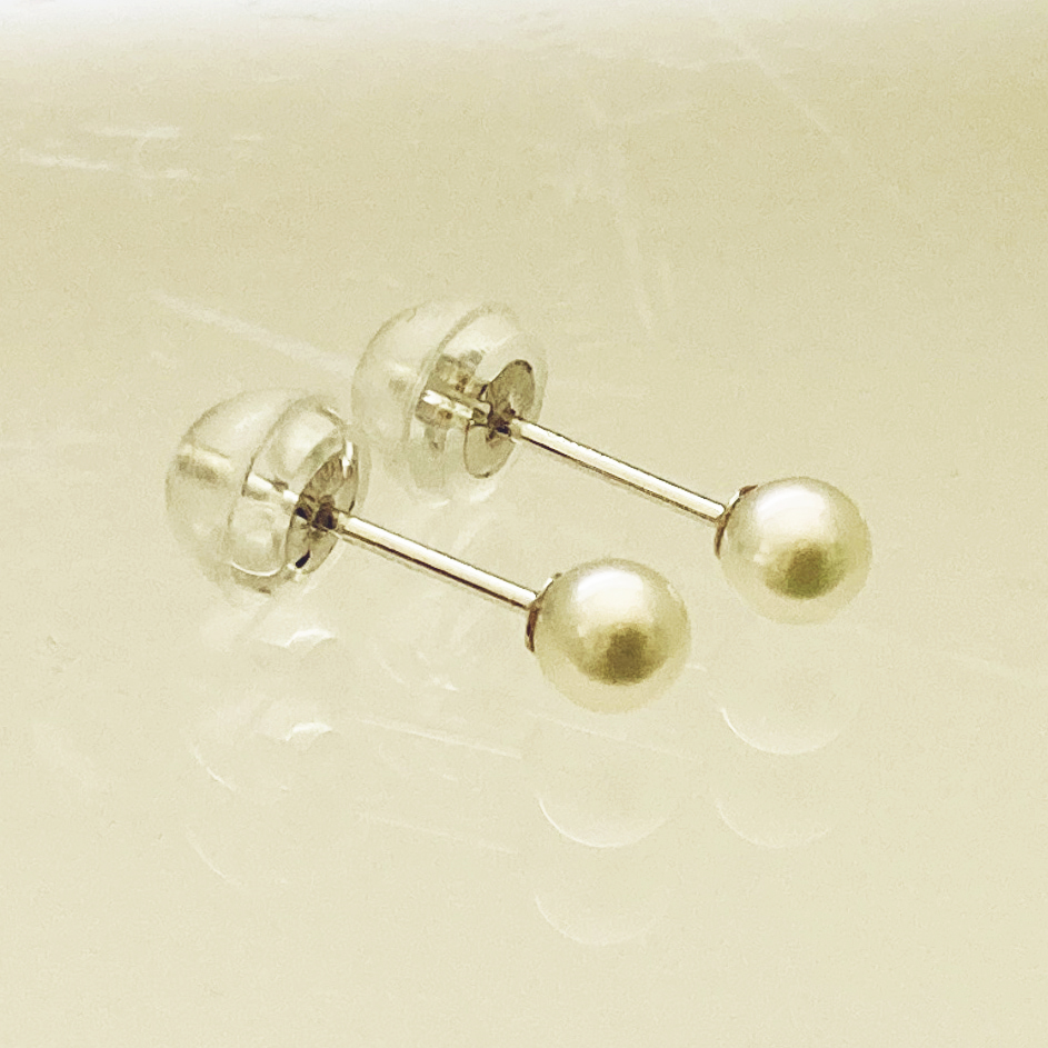 1731 アコヤ真珠3.5mm　K14WG スタッドピアス
