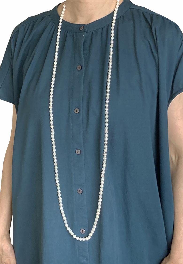 1896 アコヤ真珠6～7mm ロングネックレス120cm アコヤ　真珠　パール　ネックレス　カジュアル　２連　国産　伊勢志摩　普段使い　6mm　7mm　伊勢市　重ね付け　ふるさと納税