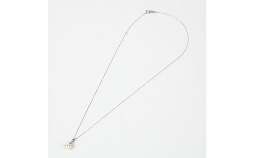 715プラチナあこや本真珠ダイヤモンドペンダント　7mmUP