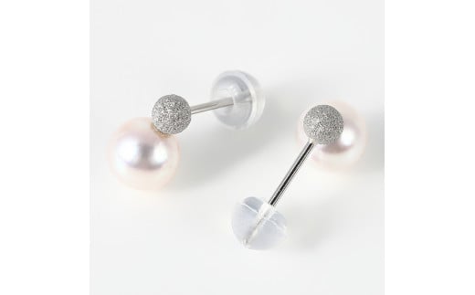 1029プラチナあこや本真珠ピアス　フラッシュボール