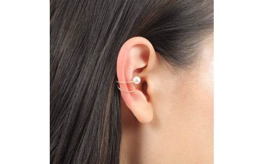 1096Ｋ10ＹＧあこや本真珠イヤーカフ シャイン