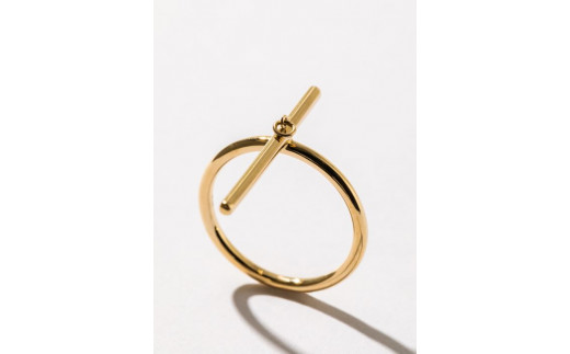 1265【vertical】K18YGアコヤホワイトパールリング