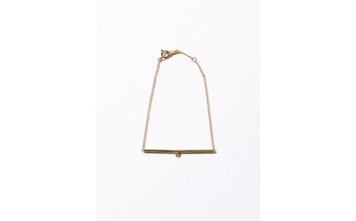 1267【the bar】K18YGアコヤホワイトパールブレスレット