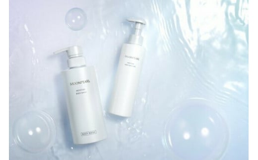 1531　ムーンパール　モイスチャー　ボディケアセット ミキモトグループ 御木本製薬 老舗化粧品会社 ムーンパール 2点セット 身体用 洗浄 保湿 伊勢製造 伊勢志摩産真珠成分（保湿成分） 伊勢志摩産海藻成分（保湿成分） 伊勢の水 超純水 香り 無着色 アレルギーテスト済み パラベンフリー ホテルアメニティ フローラルの香り うるおい ボディ トリートメント ハリ ツヤト