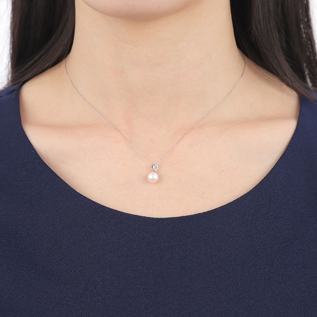 1782　プラチナあこや本真珠ダイヤモンドペンダント　サークル　あこや真珠 本真珠 伊勢志摩　伊勢市 アクセサリー フォーマル カジュアル ジュエリー プラチナ ダイヤモンド 綺麗 ギフト お洒落 サークル