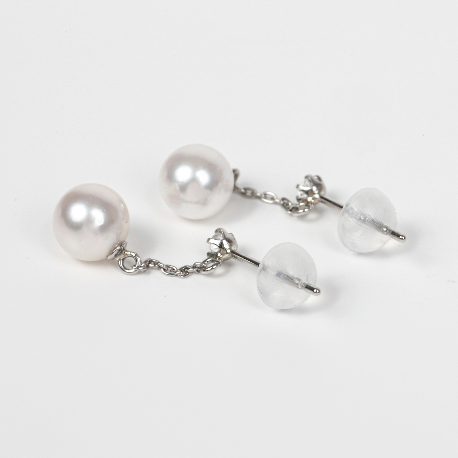 1788　プラチナあこや本真珠ピアス　ホワイトトパーズ プラチナ ピアス あこや真珠 本真珠 伊勢志摩　伊勢市 アクセサリー フォーマル カジュアル ジュエリー ホワイトトパーズ 揺れる かわいい ギフト